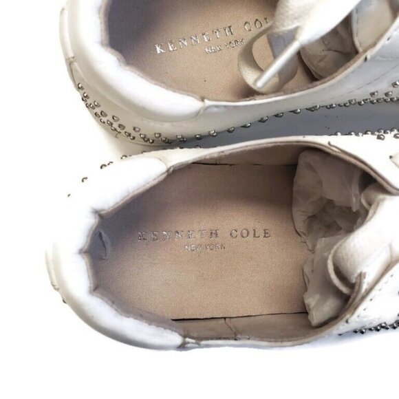 Kenneth Cole New York Womens 7.5 Kam 3 Fashion Sneakers Low Top Lace Up White - Picture 7 of 8
